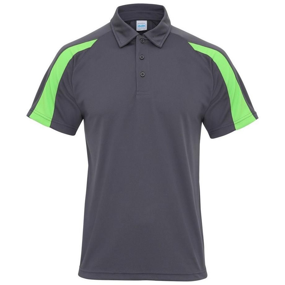 Just Cool Kurzarm Polo Shirt mit Kontrast Panel