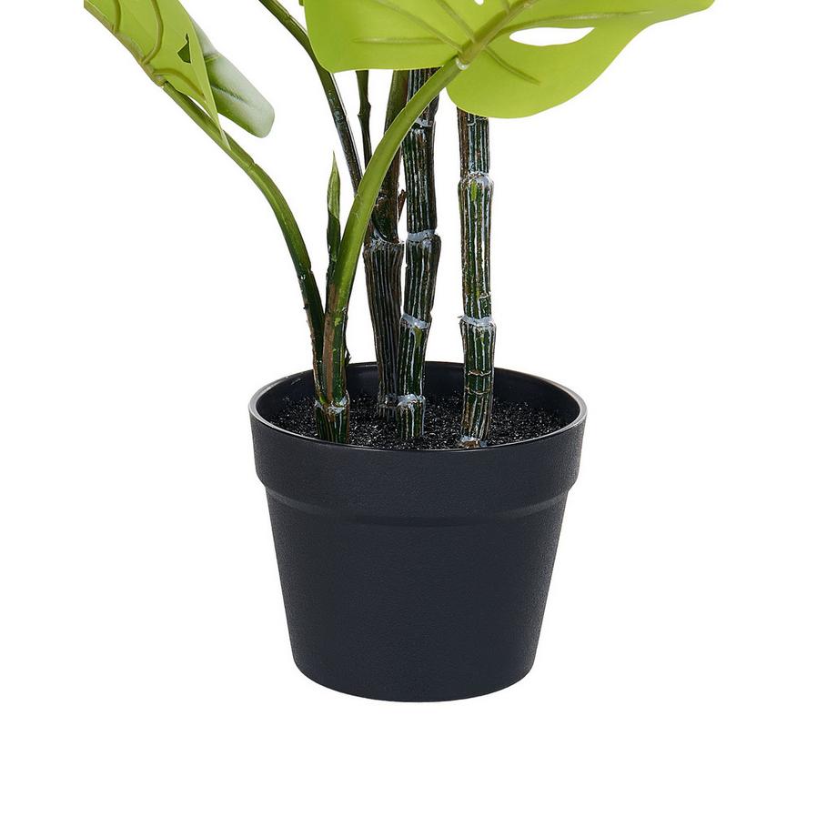Beliani Plante artificielle en Matière synthétique Boho MONSTERA PLANT  