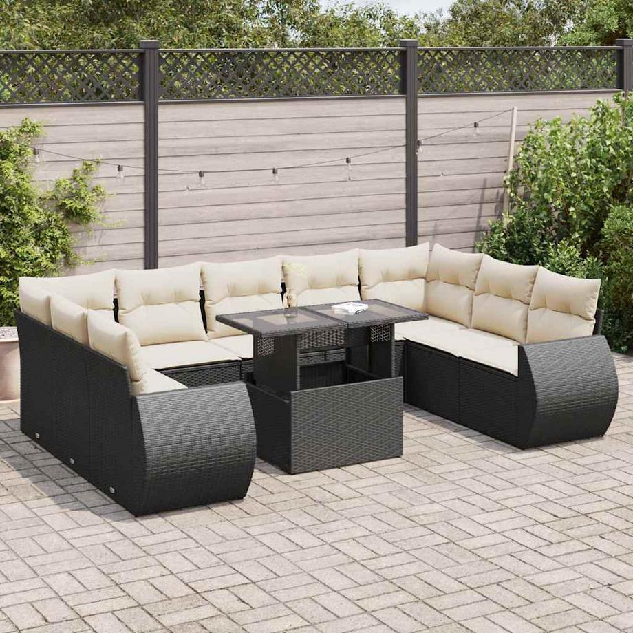 VidaXL Ensemble de canapés de jardin rotin synthétique  