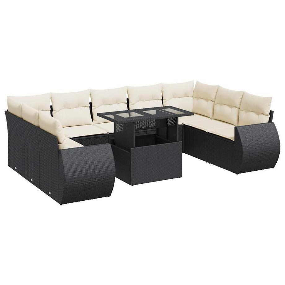 set di divani da giardino Polirattan
