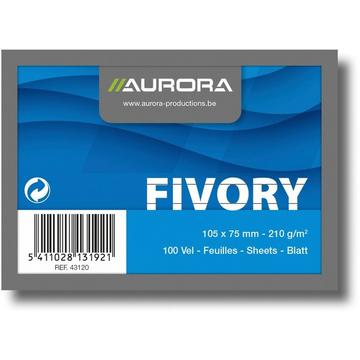 AURORA Karteikarten A7 43120 liniert, weiss 100 Stück