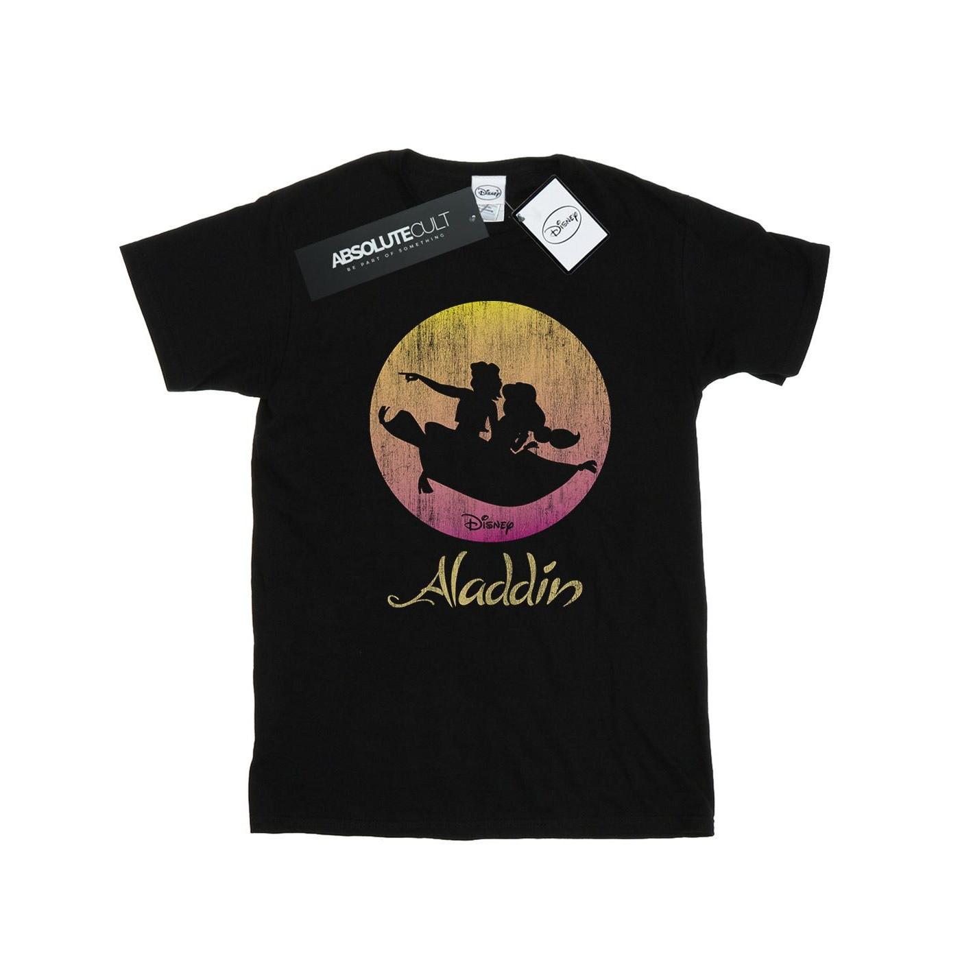 Image of Aladdin Flying Sunset Tshirt Unisex Schwarz 140/146