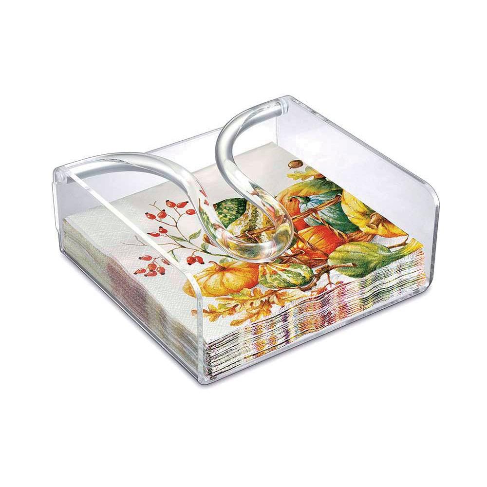 Image of Serviettenhalter aus Acryl, 16,8x16,4x8 cm Serviettenhalter aus Acryl, 16,8x16,4x8 cm