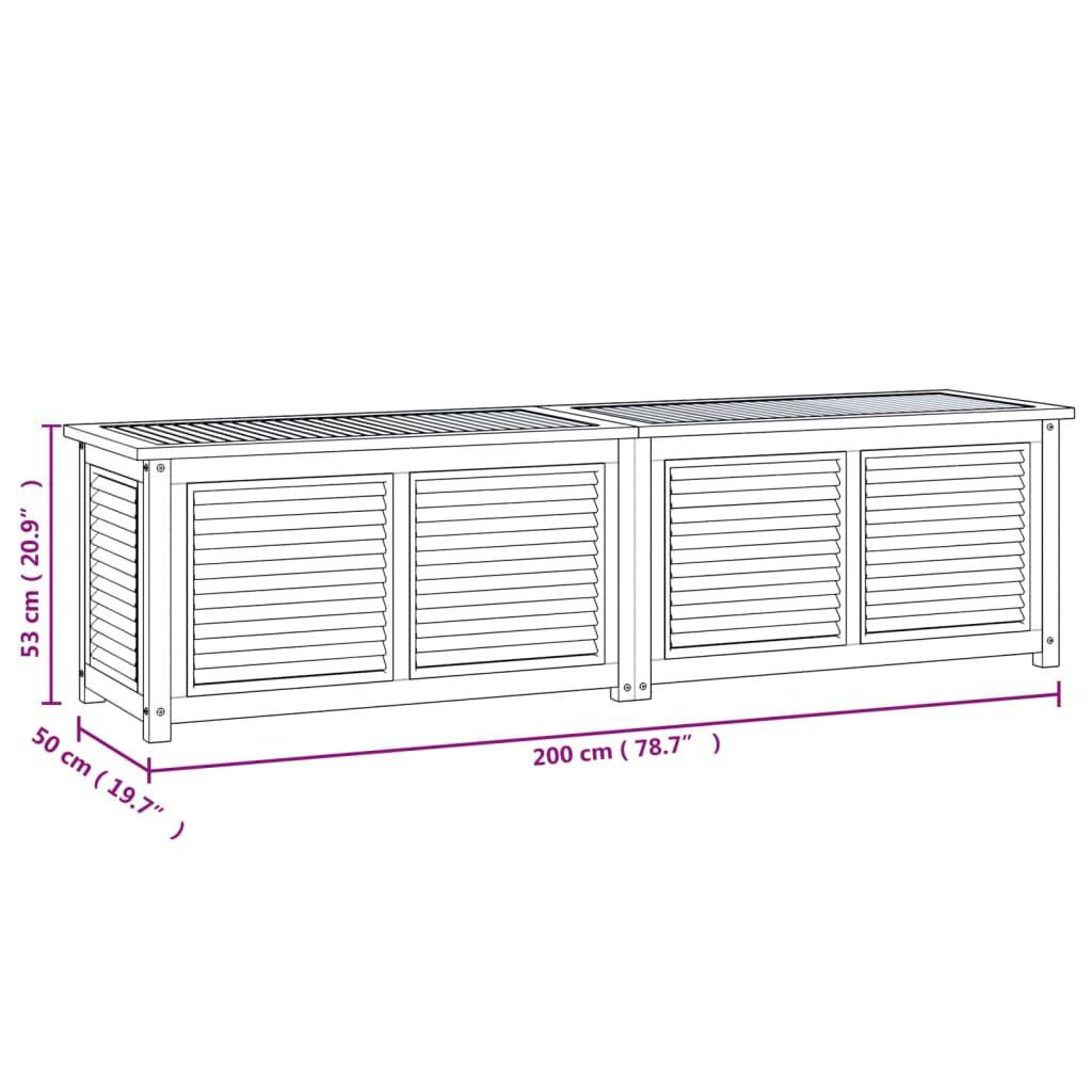 VidaXL Boîte de rangement de jardin teck  