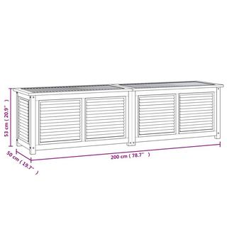 VidaXL Boîte de rangement de jardin teck  