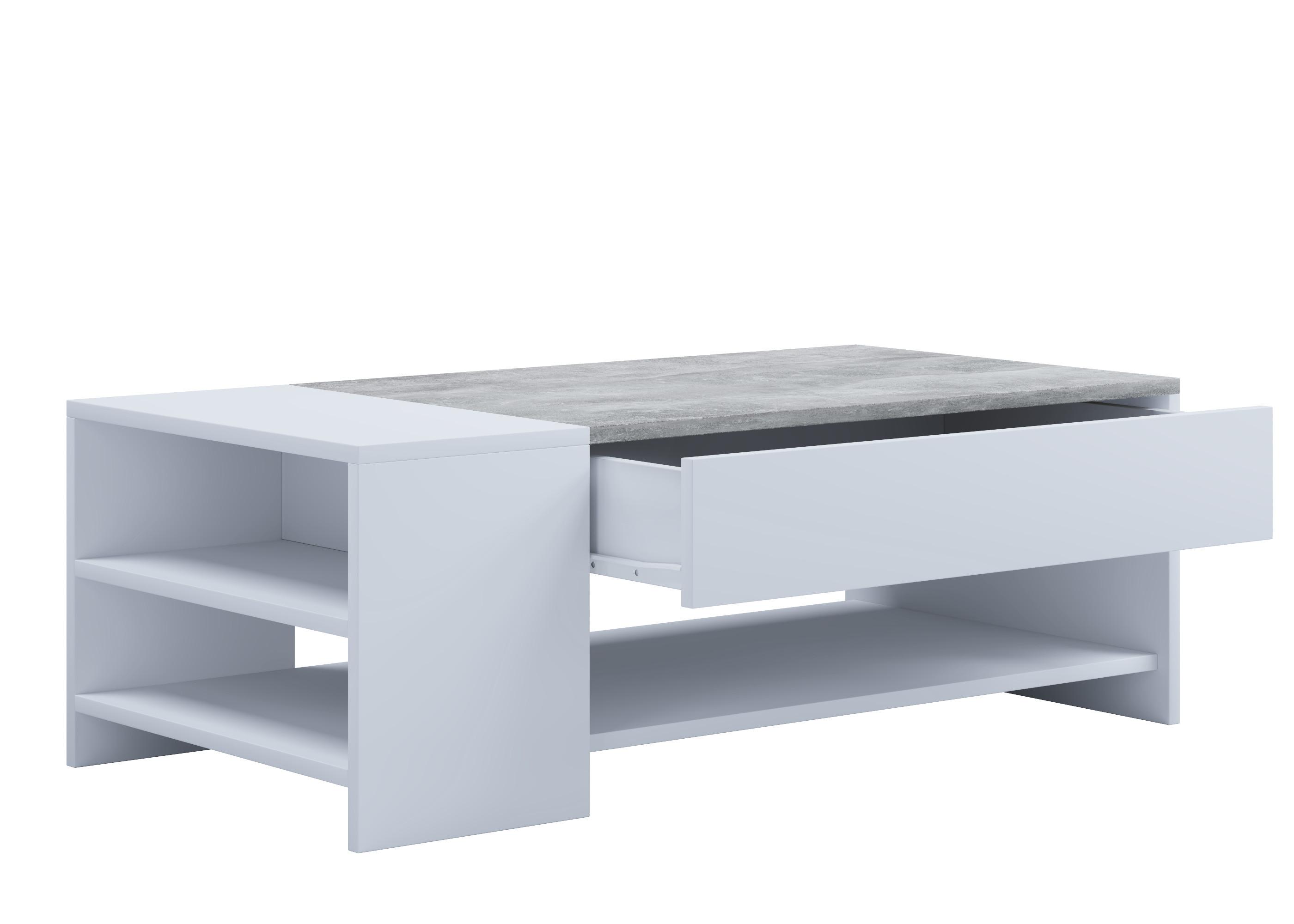 VCM Holz Couchtisch schlicht | Maße ca. H. 35 x B. 100 x T. 50 cm | Wohnzimmertisch mit Schublade - Tindus  