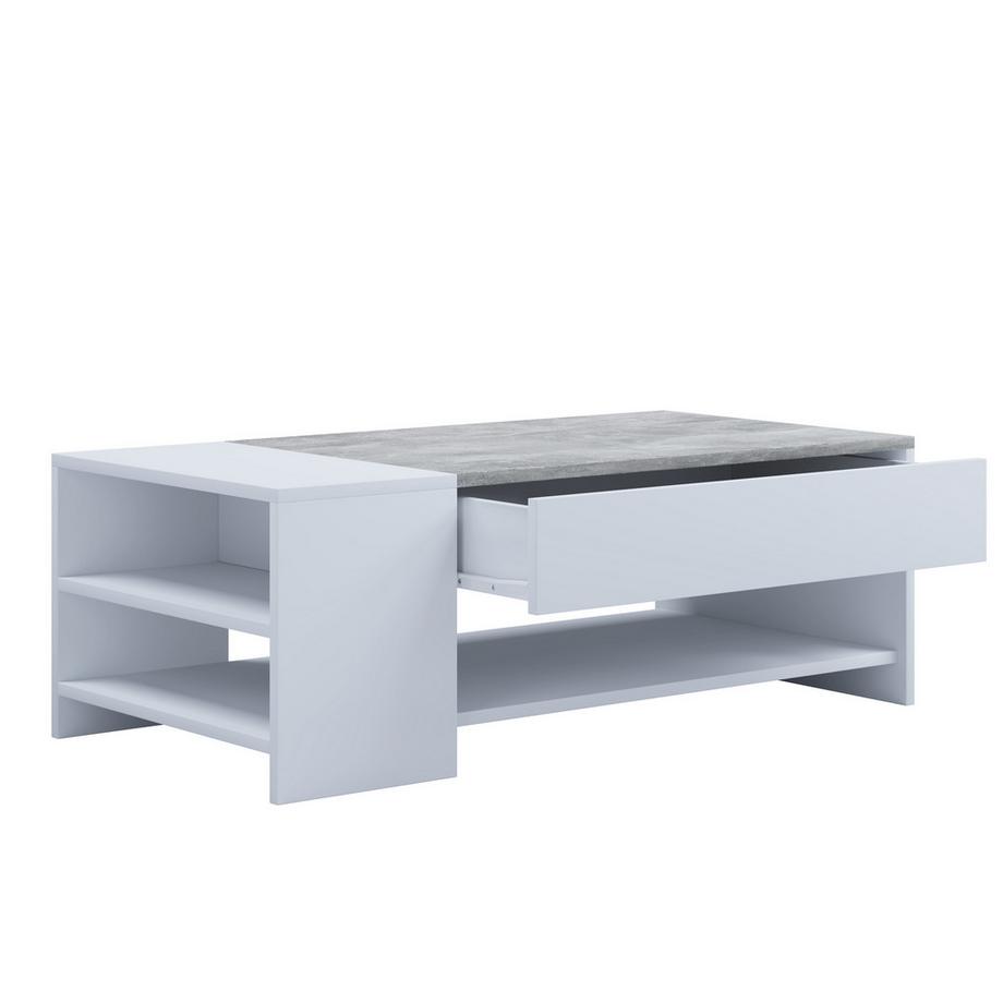 VCM Holz Couchtisch schlicht | Maße ca. H. 35 x B. 100 x T. 50 cm | Wohnzimmertisch mit Schublade - Tindus  