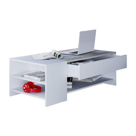 VCM Holz Couchtisch schlicht | Maße ca. H. 35 x B. 100 x T. 50 cm | Wohnzimmertisch mit Schublade - Tindus  