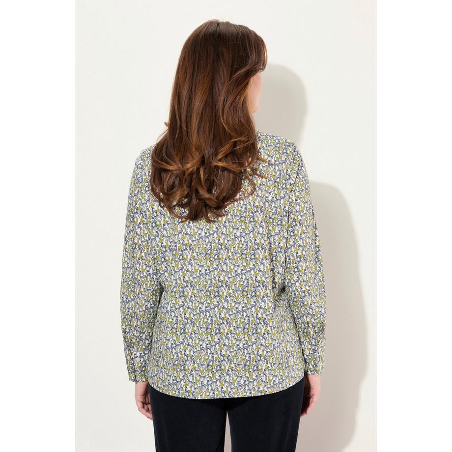 Ulla Popken Blouse imprimée manches longues col calice  