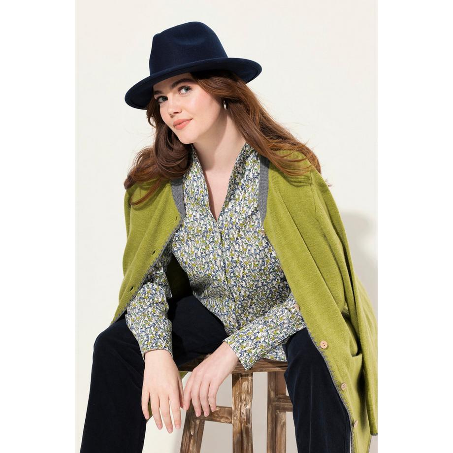 Ulla Popken Blouse imprimée manches longues col calice  