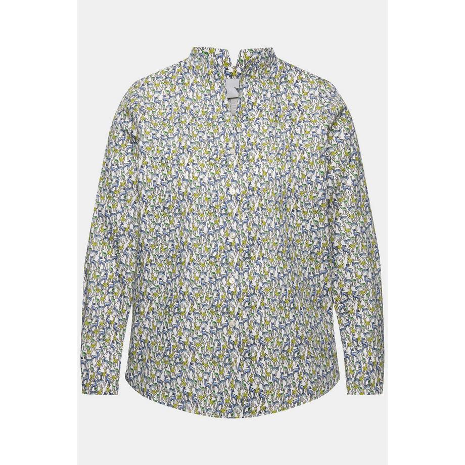 Ulla Popken Blouse imprimée manches longues col calice  