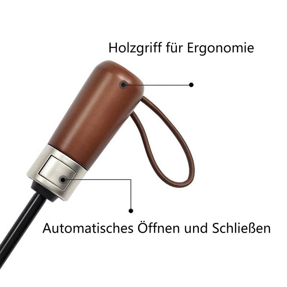 Alopini Sturmsicherer 2 Personen Reiseschirm mit Automatik Öffnen Schließen  