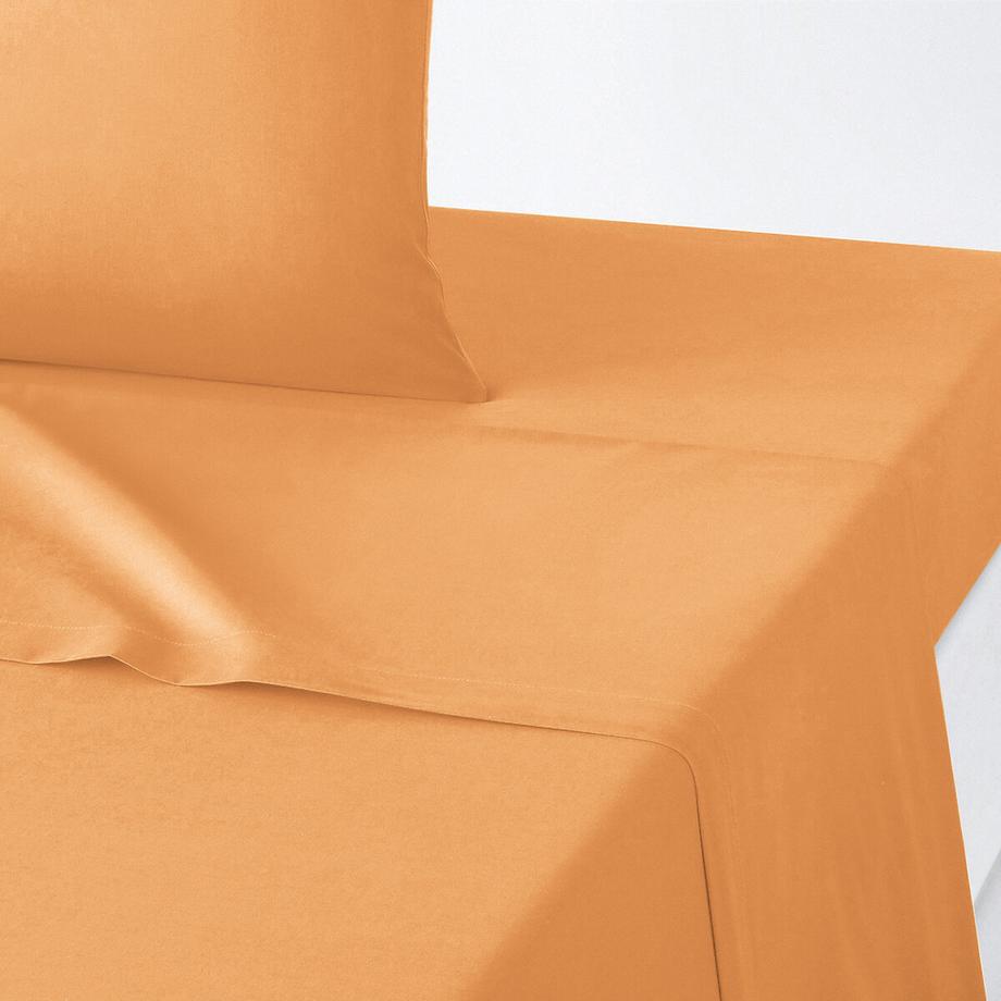 Drap plat uni en coton biologique