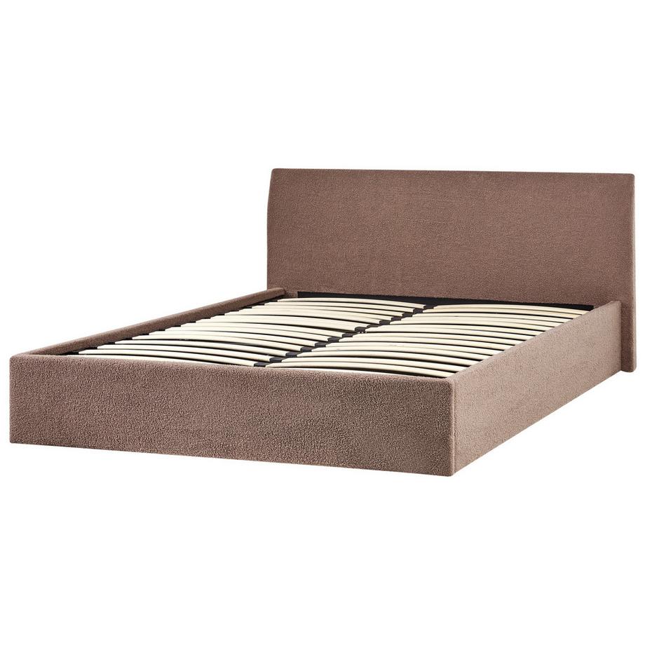 Beliani Letto contenitore en Bouclé  ORBEY  