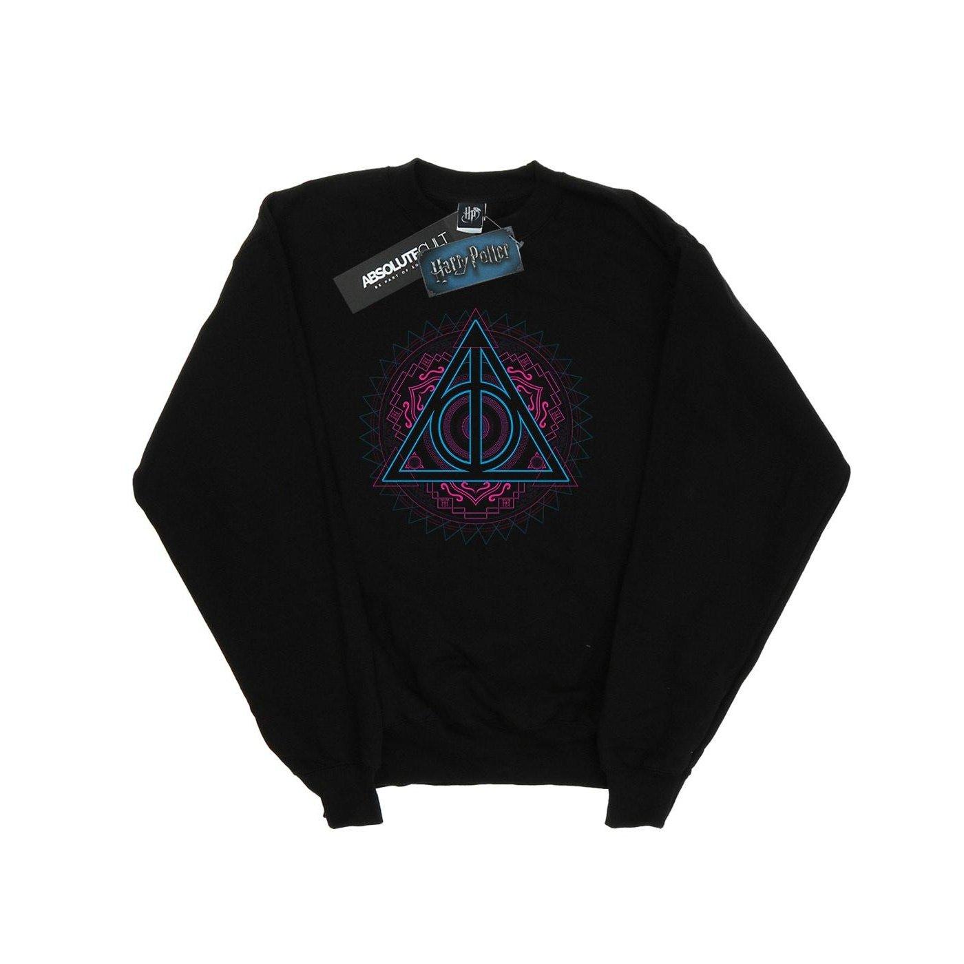 Image of Neon Deathly Hallows Sweatshirt Damen Schwarz XXL