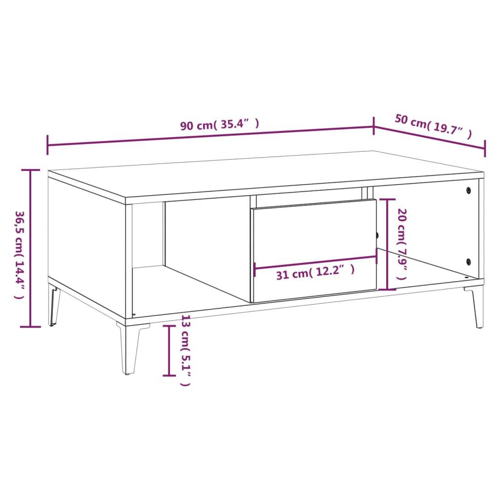 VidaXL Table basse bois d'ingénierie  