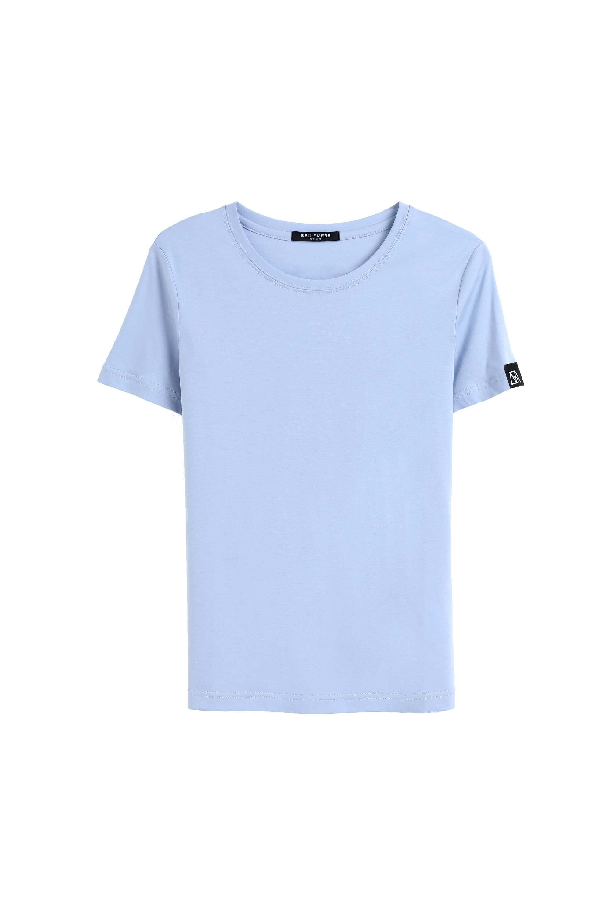 Image of Grand T-shirt Aus Baumwolle Mit Rundhalsausschnitt, 160 G Damen Hellblau S