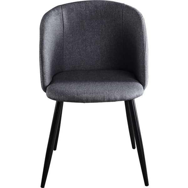 Image of Armlehnstuhl Stoff dunkelgrau (2er-Set) Armlehnstuhl Stoff dunkelgrau (2er-Set)