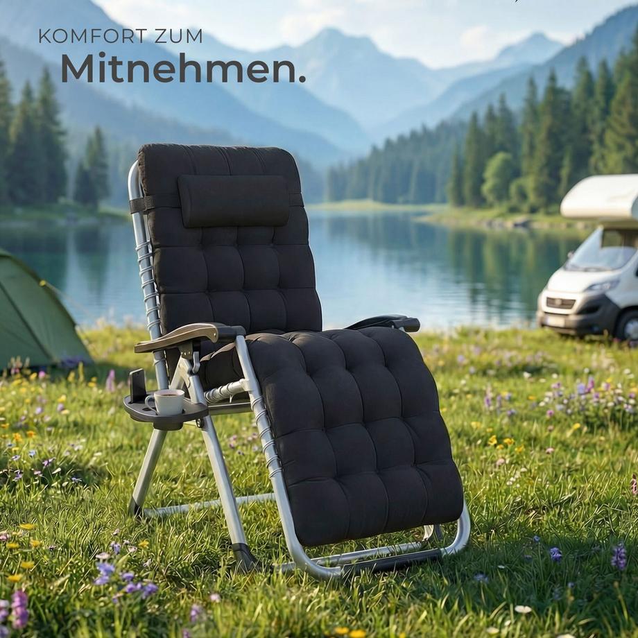 Tectake Chaise longue CLOUD Pliable  