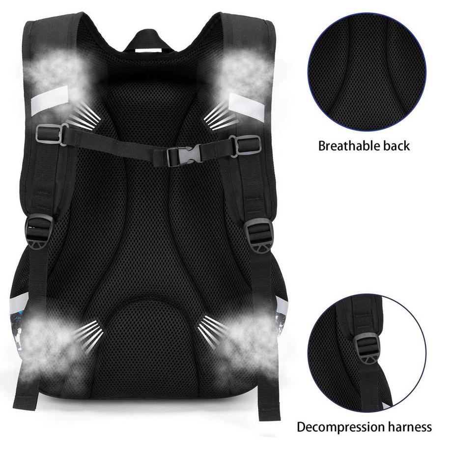 Only-bags.store  Sac à dos scolaire,Sac à dos pour enfants avec sangle de poitrine,Sac à dos d'école primaire de grande capacité 