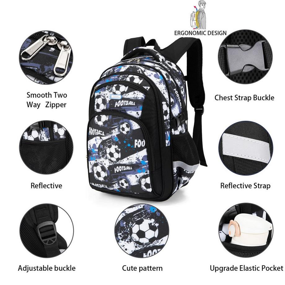 Only-bags.store  Sac à dos scolaire,Sac à dos pour enfants avec sangle de poitrine,Sac à dos d'école primaire de grande capacité 