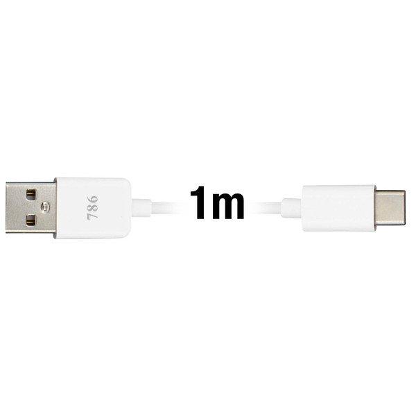 Avizar  Câble USB connecteur USB type C - Blanc 