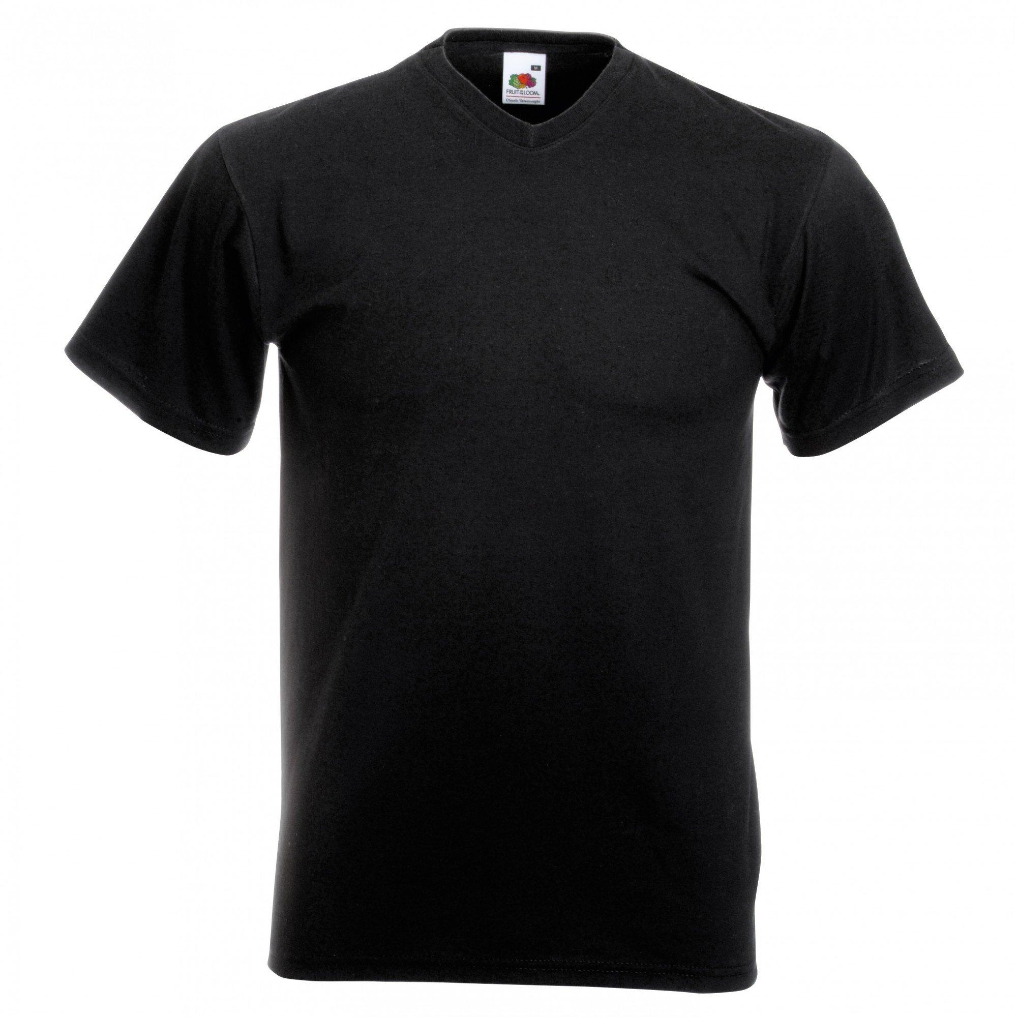 Image of Valueweight Tshirt Männer Mit Vausschnitt, Kurzärmlig Herren Schwarz L