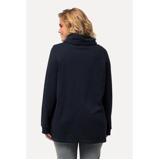 Ulla Popken  Sweat-shirt col montant et manches longues. Imprimé « salut ». 