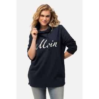 Ulla Popken  Sweat-shirt col montant et manches longues. Imprimé « salut ». 