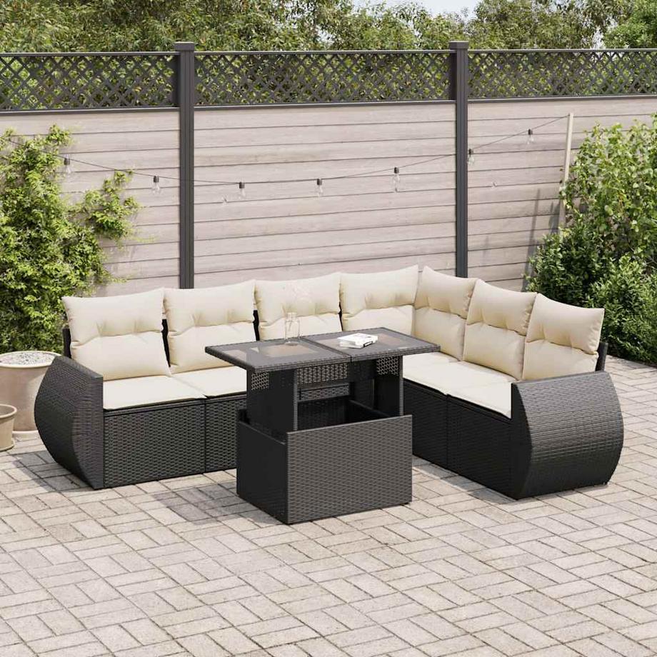 VidaXL Ensemble de canapés de jardin rotin synthétique  