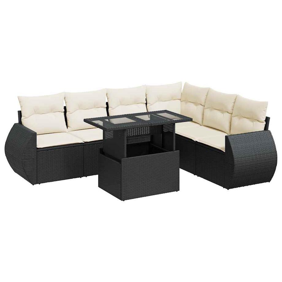 set di divani da giardino Polirattan