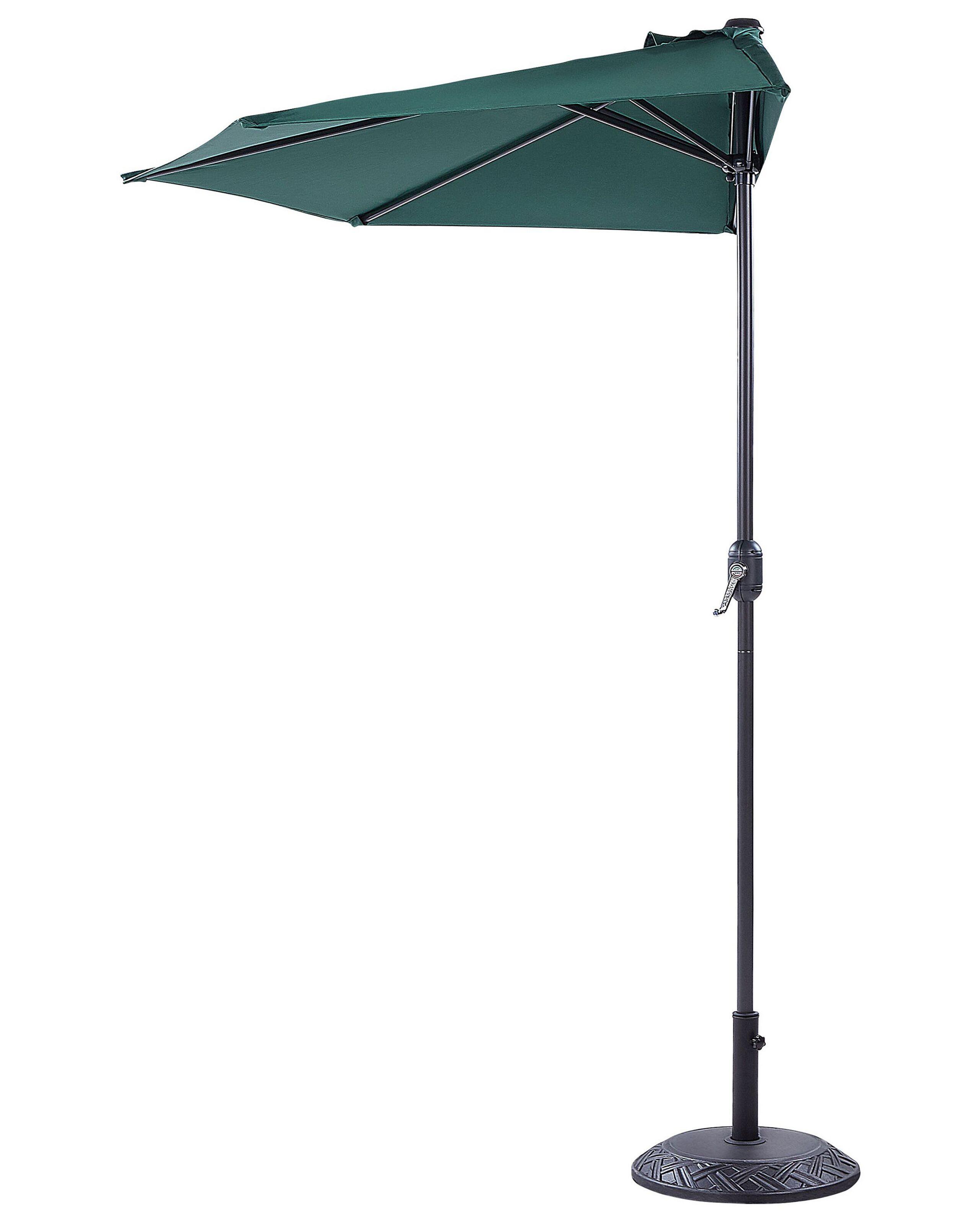 Beliani Parasol demi-rond en Tissu GALATI  