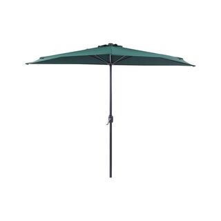 Beliani Parasol demi-rond en Tissu GALATI  