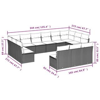 VidaXL Garten sofagarnitur poly-rattan  