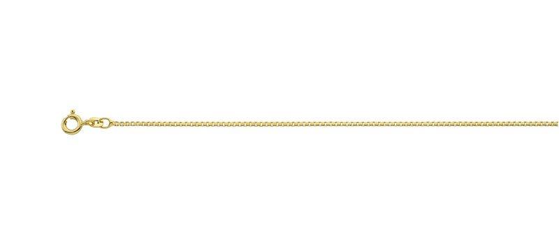 MUAU Schmuck  Collier Venezianer Gelbgold 585, 1.1mm, 50cm 