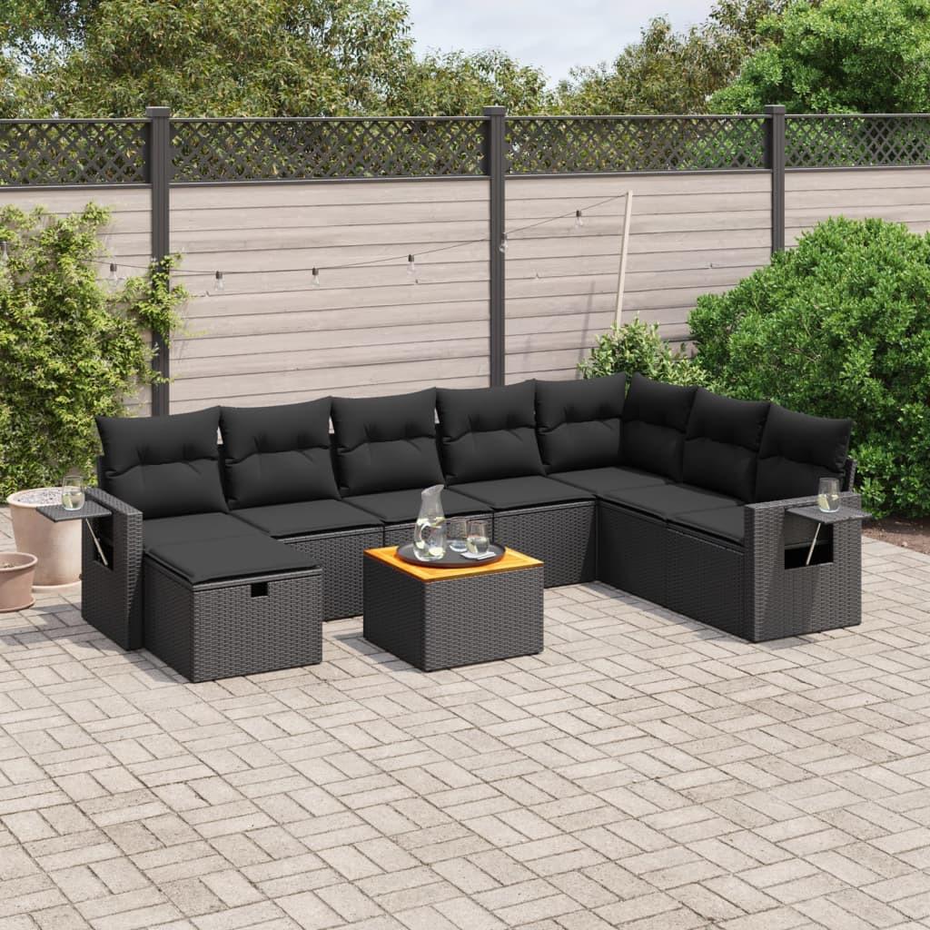 VidaXL set divano da giardino Polirattan  