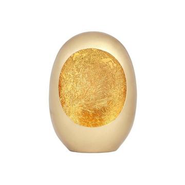 Portacandele L.26 x H.33 cm in Metallo Dorato Finitura in ottone e foglie d'oro - BELINNI