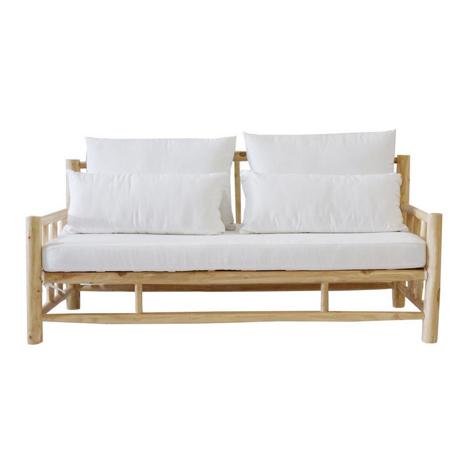 Gartensofa Verdezza 180x90x80 weiss
