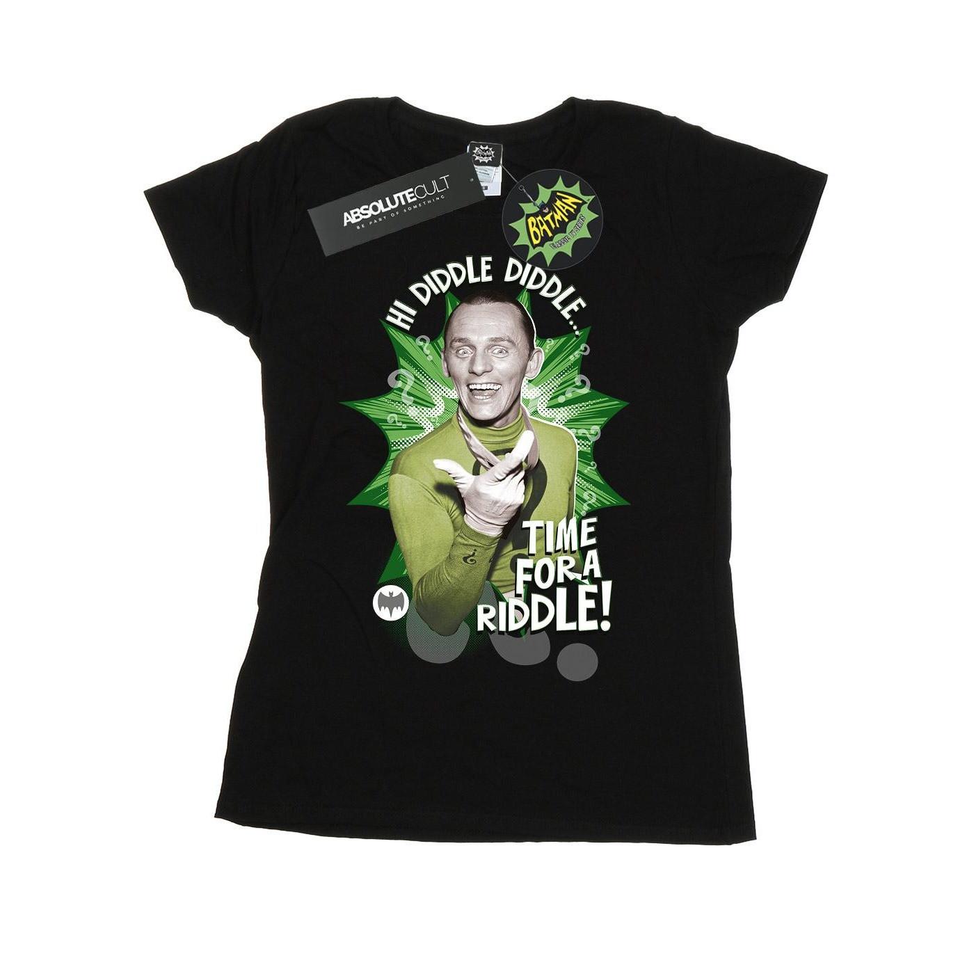 Image of Batman Tv Series The Riddler Time For A Riddle Tshirt Damen Schwarz XL