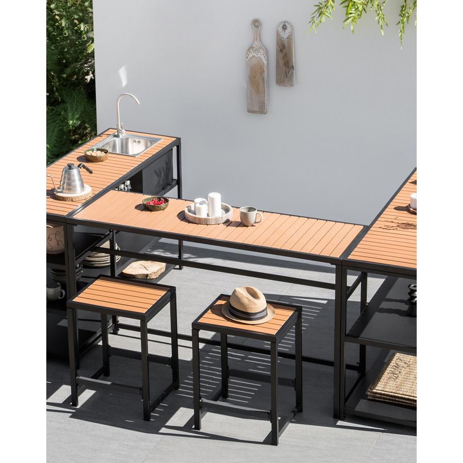 Beliani Gartenstuhl aus Stahl Industriell AVETRANA  