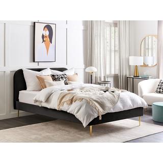 Beliani Letto con rete a doghe en Velluto Glamour FLAYAT  