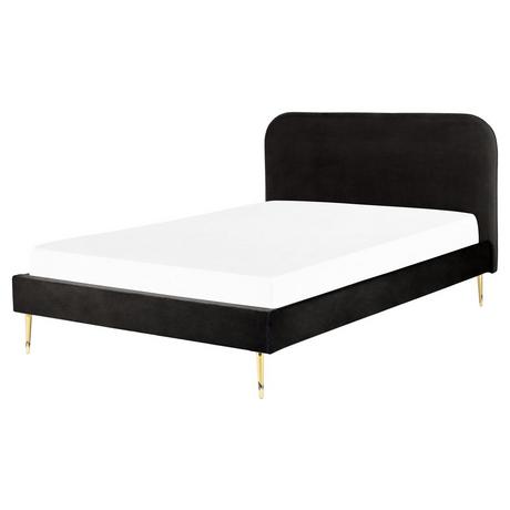 Beliani Letto con rete a doghe en Velluto Glamour FLAYAT  