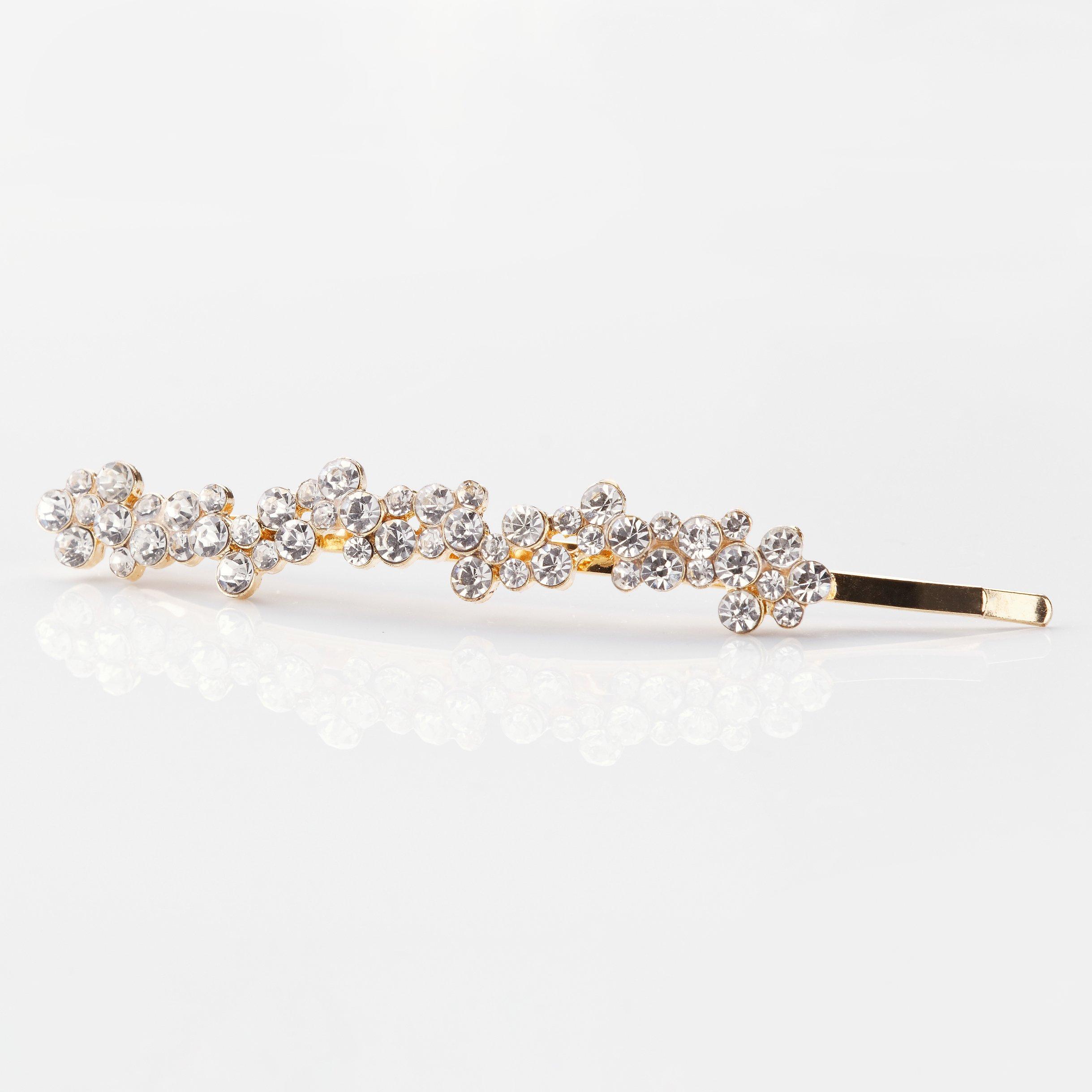 Image of Hair Slider Strass Damen Gold 1 pezzo