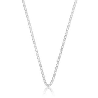 MUAU Schmuck  Collier bà¢ton blindé or blanc 750, 2.4mm, 40cm 