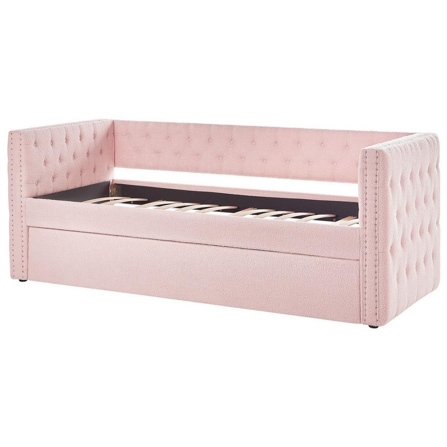 Beliani Letto estraibile en Bouclé Glamour GASSIN  