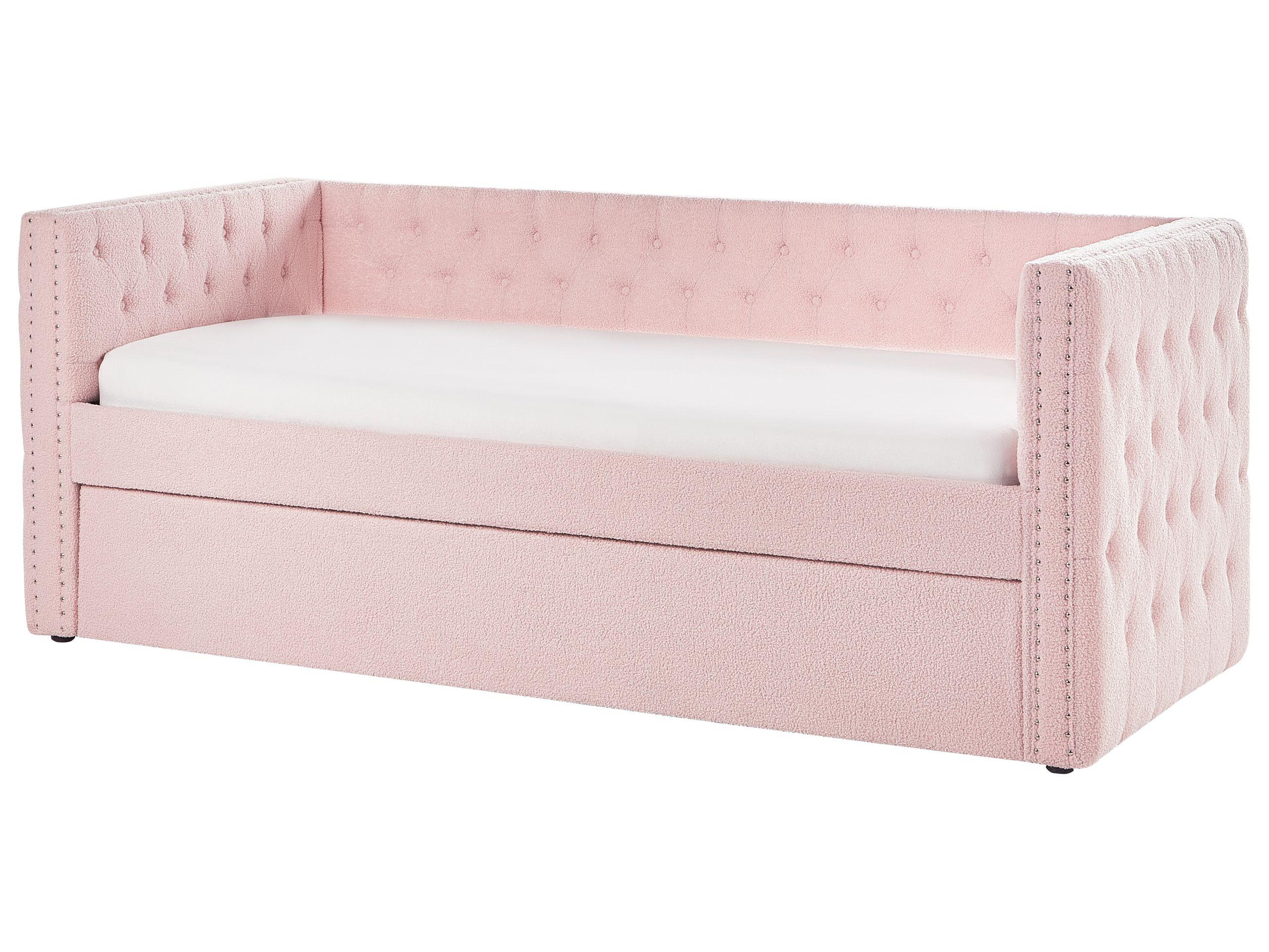 Beliani Letto estraibile en Bouclé Glamour GASSIN  