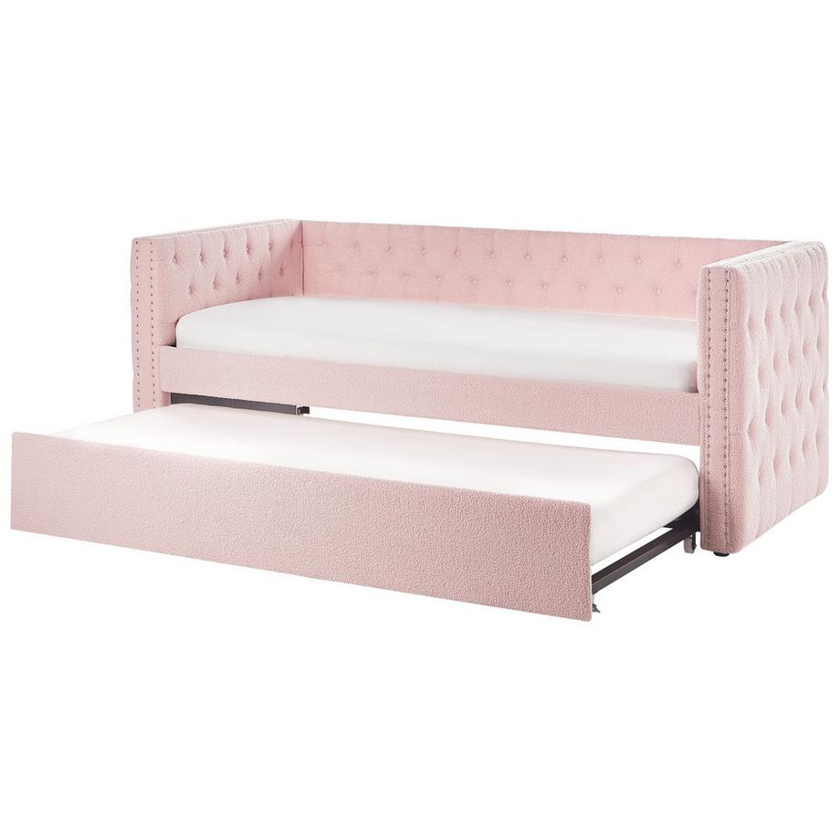 Beliani Letto estraibile en Bouclé Glamour GASSIN  