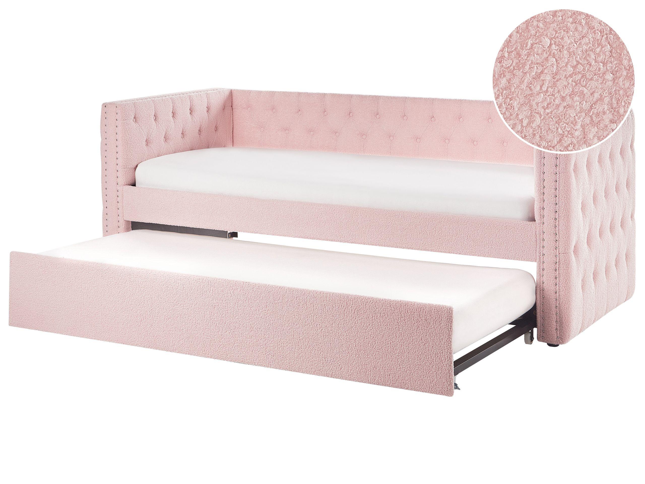 Beliani Letto estraibile en Bouclé Glamour GASSIN  