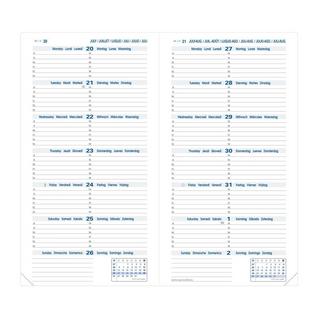 QUO-VADIS Quo Vadis - Agenda - 2025 - Silma - Quinzainier - Multilingue - Impala - Orange - 12 mois de janvier à décembre - 8,8x17 cm - Papier Clairefontaine blanc - Fabrication française  