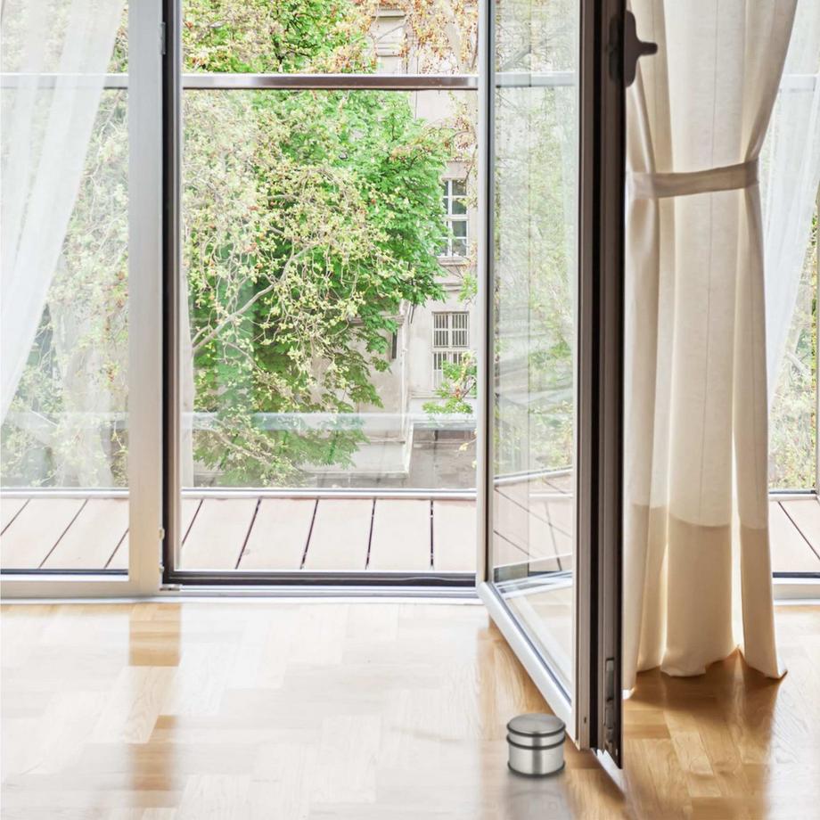 Northix Fermaporta in acciaio inox - 4 pezzi  